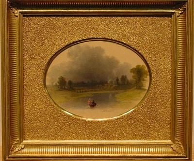 Lot 11 - Asher Brown Durand 1796-1886 BOATING ON THE...