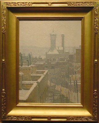 Lot 141 - George Frederick Muendel 1871-1948 ROOFTOPS IN...