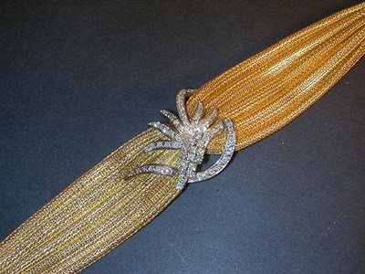 Lot 302 - Gold and Diamond Bracelet 18 kt. yellow gold,...