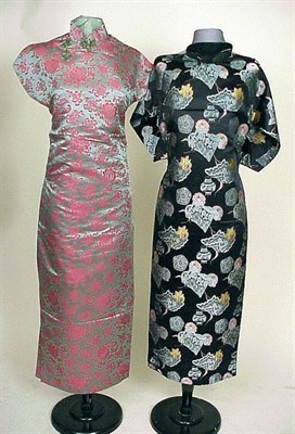 Lot 212B - Two Cheong Sams Chinese mid 20th century Each...