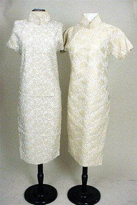 Lot 213A - Two Ivory Cheong Sams Chinese, mid 20th...