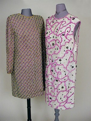 Lot 98A - Two Sequined Dresses American, 1960s and 80s...