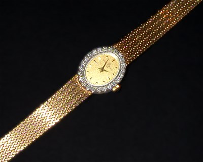 Lot 276 - Lady's Gold and Diamond Wristwatch The 14 kt....