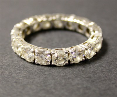Lot 445 - Diamond Eternity Band Platinum, continuously...