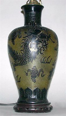 Lot 356 - Steuben Cameo Cut Glass Vase Of baluster form,...