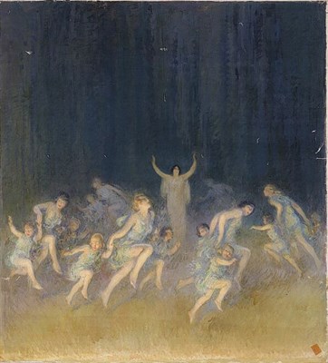 Lot 64 - Francis Luis Mora 1874-1940 DANCING NYMPHS Oil...