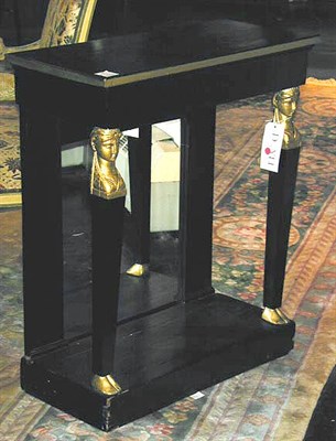 Lot 180 - Empire Style Painted and Parcel Gilt Console