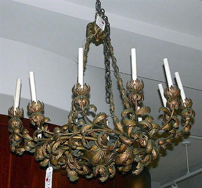 Lot 518 - Italian Gilt-Metal Twelve Light Chandelier