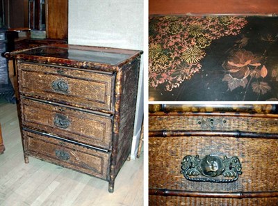Lot 297 - Victorian Chinoiserie Decorated Bamboo and...