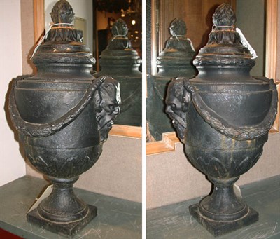 Lot 603 - Pair of Neoclassical Style Patinated-Metal...