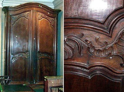 Lot 231 - Provincial Louis XV Style Beechwood Armoire