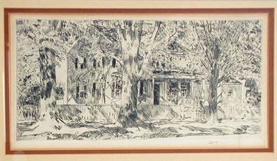 Lot 196 - Childe Hassam THE HOUSE ON MAIN STREET,...