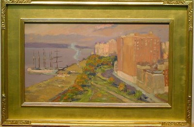 Lot 140 - Edward Cucuel 1875-1854 VIEW OF THE HUDSON...