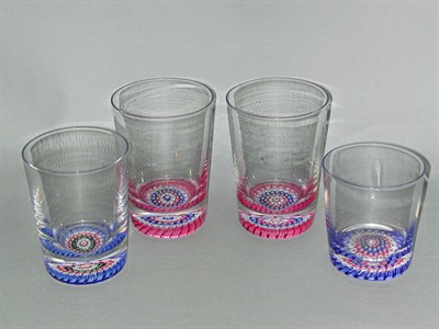 Lot 466 - Set of Four Millefiore Glass Tumblers