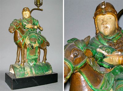 Lot 376A - Chinese Three Color Tilework of a Celestial...