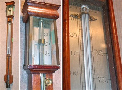 Lot 557 - Georgian Mahogany Ship's Barometer