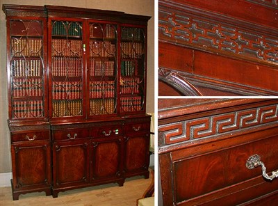 Lot 562 - George III Style Mahogany Breakfront Bookcase...