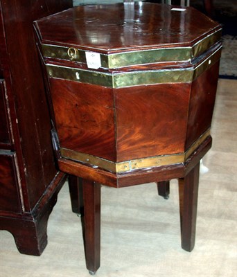 Lot 350 - George III Brass Bound Mahogany Cellaret