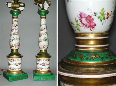Lot 552 - Pair of Continental Gilt and Floral Decorated...