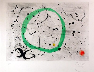 Lot 244 - Joan Miró FOND MARIN I (DUPIN 357) Color...