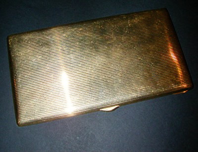 Lot 232 - Gold Cigarette Case 14 kt. yellow gold, of...