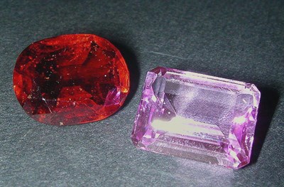 Lot 36 - Two Unmounted Stones Comprising one octagonal...
