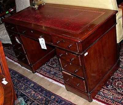 Lot 495 - George III Style Leather Inset Mahogany Double...