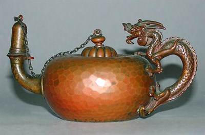 Lot 504 - Gorham Copper Miniature Fluid Lamp With...