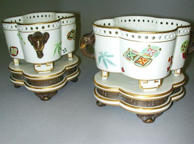 Lot 810 - Pair of Royal Worcester Gilt Decorated...