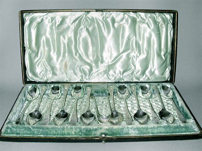 Lot 819 - Set of Twelve English Silver Demitasse Spoons...