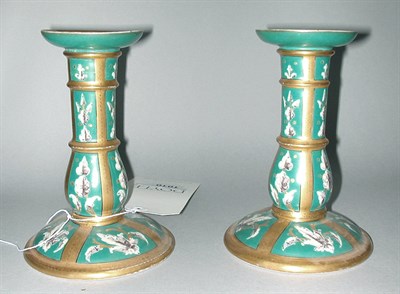 Lot 820 - Pair of Continental Gilt Decorated Porcelain...