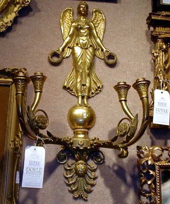Lot 522 - Pair of Empire Style Gilt-Bronze Four-Light...