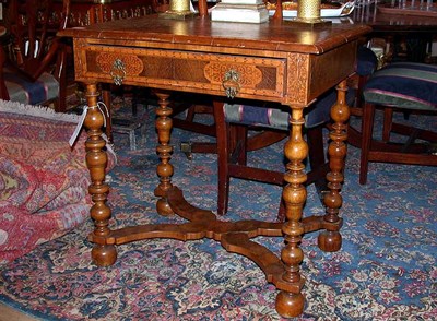 Lot 207 - Baroque Style Marquetry Inlaid Mahogany Side...