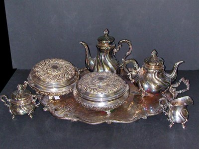 Lot 448 - Pair of Continental Silver Plated Covered Boxes