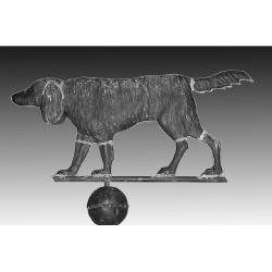 Lot 19 - Molded Copper Dog-Form Weather Vane Height 16...