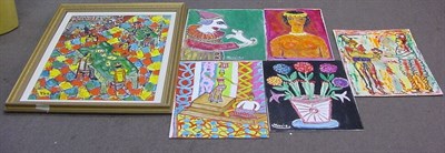 Lot 57 - C. Tullio 20th Century GAME OF CHECKERS; CLOWN;...