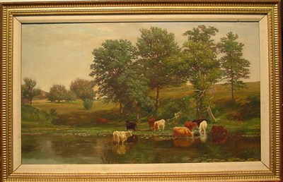 Lot 69 - J. Robinson American, 19th/20th century COWS...