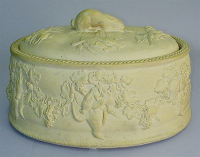 Lot 608 - Wedgwood Terra Cotta Covered Game Dish Molded...