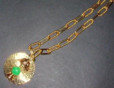 Lot 223 - Gold Pendant and Chain 14 kt. yellow gold, the...