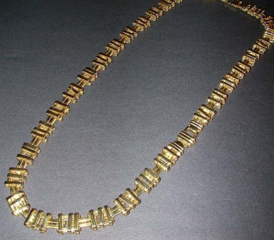 Lot 343 - Gold Link Necklace 18 kt. yellow gold,...