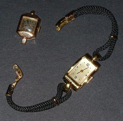 Lot 14 - Two Lady's Wristwatches The first having a...