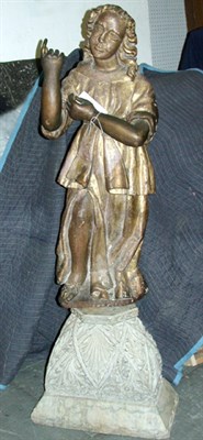 Lot 206 - Continental Baroque Gilt Decorated Carved...