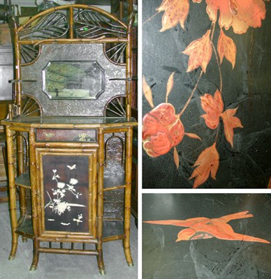 Lot 219 - Victorian Chinoiserie Decorated Bone Inlaid...