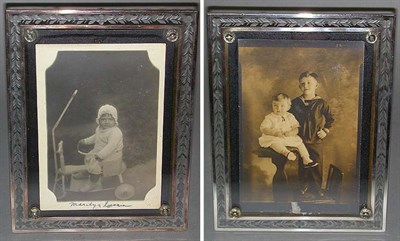 Lot 503 - Pair of Silver Overlaid Cut Glass Photograph...