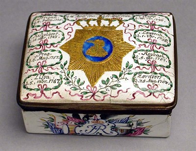 Lot 510 - German Enamel Commemorative Snuff Box Circa...