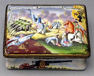 Lot 512 - German Enamel Box Circa 1760-65 Of rectangular...