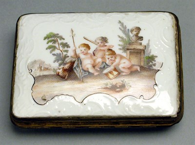 Lot 513 - German Porcelain Snuff Box Probably Meissen,...