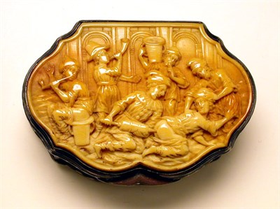 Lot 502 - Continental Silver Mounted Ivory Snuff Box...