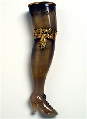 Lot 491 - French Gold Mounted Agate Etui 18th Century Of...