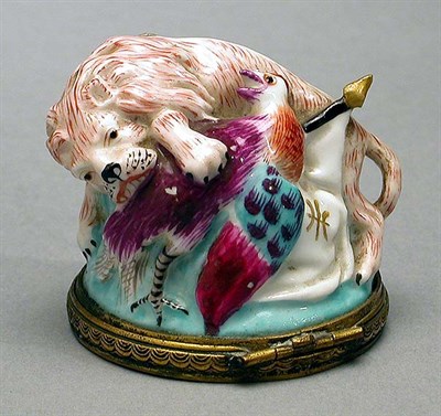 Lot 522 - Chelsea Gilt-Bronze Mounted Porcelain Patch...